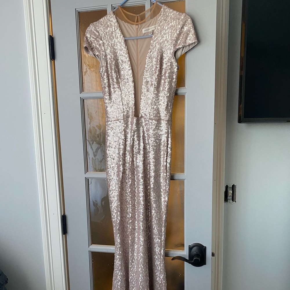 Nordstrom Pink sparkle long prom dress